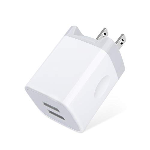 Wall Charger, Charging Brick, Charger Cube 2.1A Dual Fast Charger Port USB Plug Charging Block Compatible with iPhone Xs/XS Max/XR/X/8/8 Plus/7/6S Plus, Samsung Galaxy S10/S10e S9/S8/Plus S7/S6/Edge