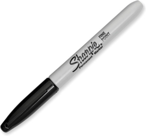 Sharpie 30162PP Permanent Markers, Fine Point, Black, 2 Count (Pack of 24)