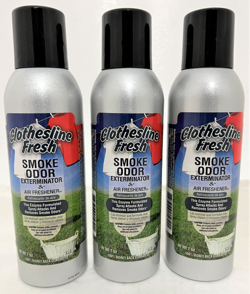 Smoke Odor Exterminator 7oz Large Spray - Clothesline Fresh (Pack of 3)