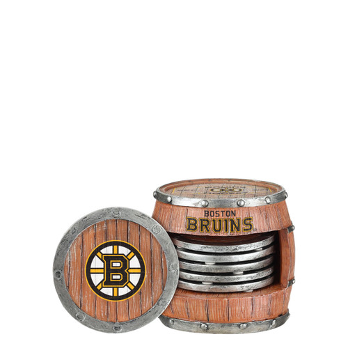 FOCO Boston Bruins NHL 5 Pack Barrel Coasters