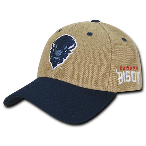 Howard University Bisons Structured Jute Baseball Ball Cap Hat
