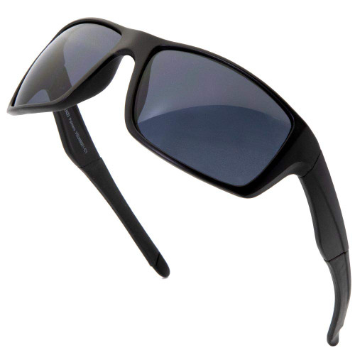 VITENZI Sunglasses for Men and Women Trendy and Cool Sun Glasses, Retro Vintage Wrap Around Sport Shades Palermo in Black