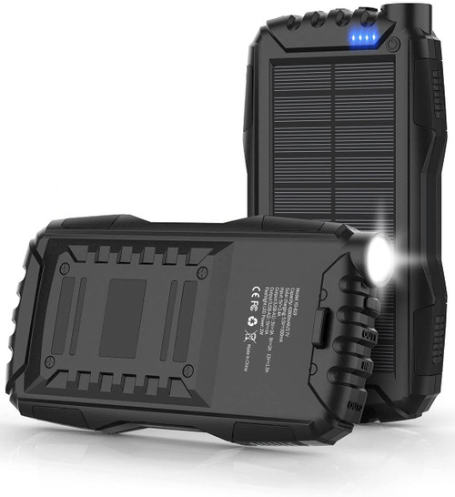 Solar Charger, Power Bank, 42800mAh Portable Charger Power Bank External Battery Pack 5V3.1A Qc 3.0 Fast Charger Built-in Super Bright Flashlight (Black) Solar Charger, Power Bank, 42800mAh Portable Charger Power Bank External Battery Pack 5V3.1A Qc 3.0 Fast Charger Built-in Super Bright Flashlight (Black)