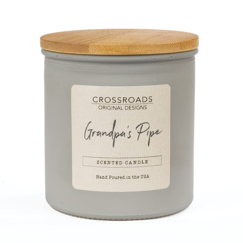 Crossroads Grandpa's Pipe Colored Glass Candle, 14 Oz