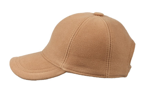 HATSQUARE Wool Blend Baseball Cap, Unisex Sports Cap, Men Winter Hat, Adjustable Cap - Camel