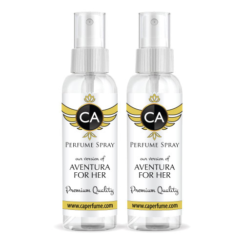 CA Perfume Impression of Aventura for Her Woman Travel Size Sample Fragrance Eau de Parfum Sprayer (2 Fl Oz/ 60 ml) X2