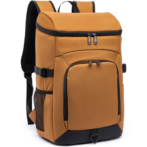 Laripwit Backpack Cooler 40 Cans Insulated Cooler Backpack Large Lunch Backpack for Men Women Perfect Leak-Proof Soft Cooler Bag for Work, Picnic, Beach, Brown