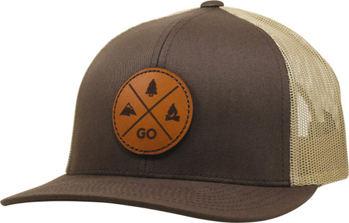 LINDO Trucker Hat - GO Outdoors (Brown/Khaki)