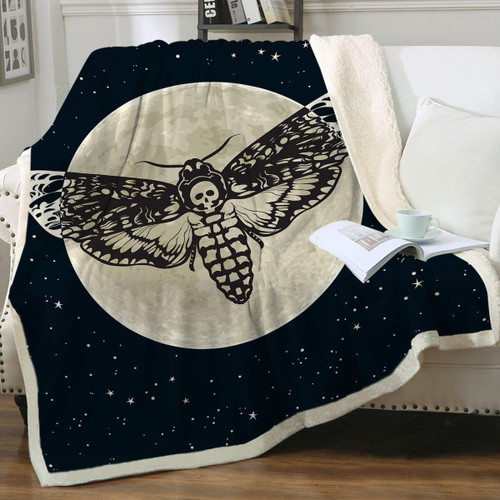 Sleepwish Luna Moth Blanket Adult Death Moth Skull Throw Blanket Black Galaxy Star Fleece Blankets for Kids Teens Boys Men Gothic Halloween College Dorm Sherpa Blanket (50"x60") Sleepwish Luna Moth Blanket Adult Death Moth Skull Throw Blanket Black Galaxy Star Fleece Blankets for Kids Teens Boys Men Gothic Halloween College Dorm Sherpa Blanket (50"x60")