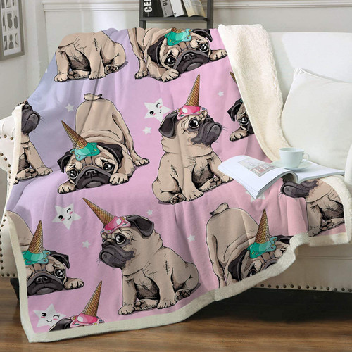 Sleepwish Plush Blankets for Teens Girls Puppy Pug Fleece Sherpa Blanket Pink Fuzzy Blanket with Dogs Pug Fluffy Blankets Warm Plush Bed Sofa Couch Throw Unicorn Pug Gifts for Kids Women (50" X 60") Sleepwish Plush Blankets for Teens Girls Puppy Pug Fleece Sherpa Blanket Pink Fuzzy Blanket with Dogs Pug Fluffy Blankets Warm Plush Bed Sofa Couch Throw Unicorn Pug Gifts for Kids Women (50" X 60")
