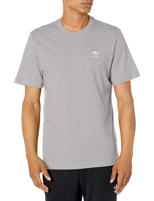 adidas Originals Men's Trefoil Essentials T-Shirt, Medium Grey Heather