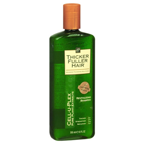 Thicker Fuller Hair Revitalizing Shampoo Advanced Thickening Solution - Pack of 6 - Volumize, Fortify and Replenish Hair - For Fine, Thin and Limp Hair - Pure Plant Extracts - 12 fl oz Bottles