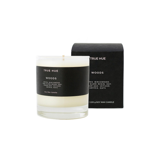 Woods | True Hue | Luxury Scented Candle | Soy + Coconut Wax Blend | 7.75 oz