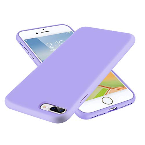 SYMOO Case for iPhone 8 Plus and iPhone 7 Plus,Liquid Silicone Case,Full Body Protection Shockproof Cover Case Drop Protection Case for Apple iPhone 8 Plus / 7 Plus 5.5 inch (Purple)