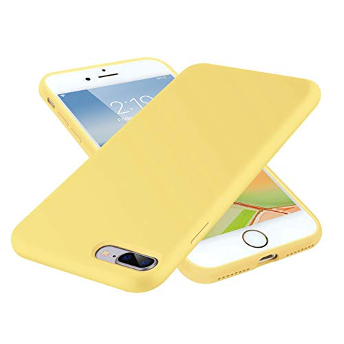 SYMOO Case for iPhone 8 Plus and iPhone 7 Plus,Liquid Silicone Case,Full Body Protection Shockproof Cover Case Drop Protection Case for Apple iPhone 8 Plus / 7 Plus 5.5 inch (Yellow)