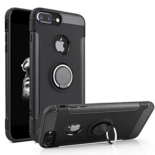 Phone Case Compatible iPhone 8 Plus, iPhone 7 Plus, Case with 360 Degree Swivel Ring Kickstand Anti Scratch Durable Soft Protective Case Compatible iPhone 7 Plus / 8 Plus, GPw36