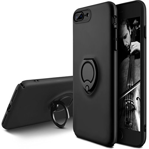 Phone Case Compatible iPhone 8 Plus, iPhone 7 Plus, Ultra Slim Cover Case with 360 Degree Swivel Ring Kickstand Durable Soft Protective Case Compatible iPhone 7 Plus / 8 Plus, JBm31