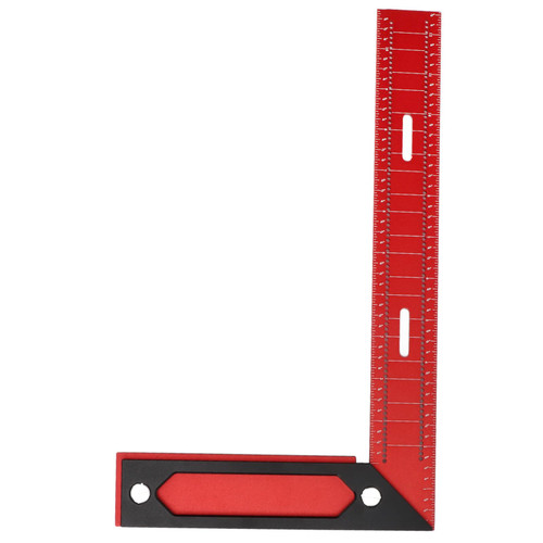 Woodworking Ruler, L Type Marking Measuring Scribing Square Hole Ruler Right Angle Line Measuring Tool for Carpenter Marking Measuring(L-1207)