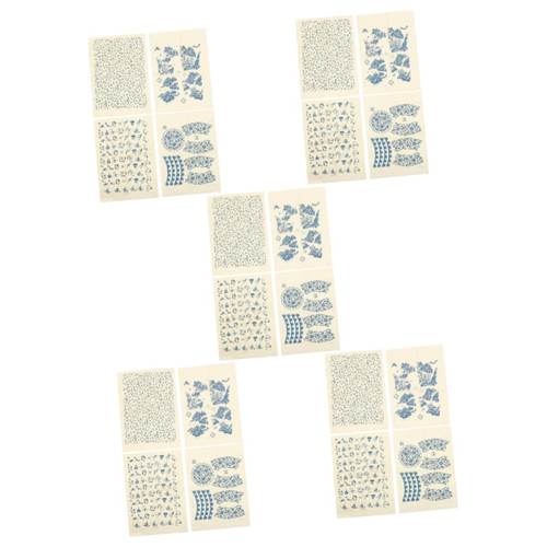 EXCEART 20 Sheets Burnt Pottery Stickers Underglaze Transfers for Pottery Classic Pottery Decal Waterslide Decal Flower Decorations Floral Clay Exquisite Pottery Decal Paper Tool Household