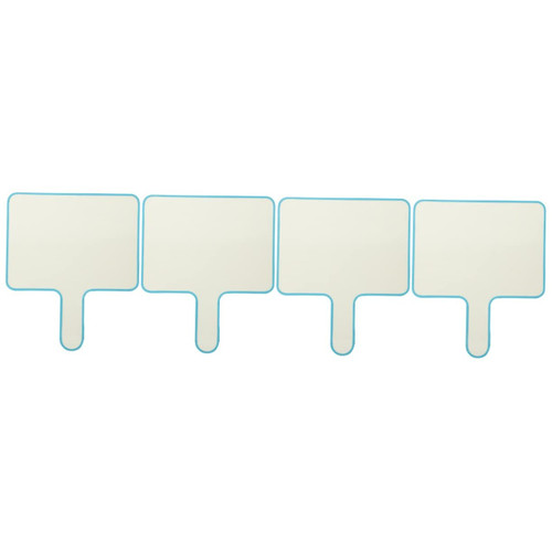Tofficu 4pcs Answer Board White Boards Dry Erase Paddles Mini Handheld White Board Dry Erase Board Large White Board Answer Paddle Double- Sided Whiteboard Props Blank Student Melamine