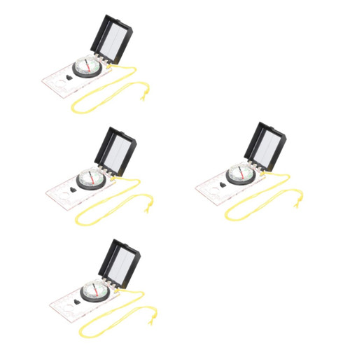 INOOMP 4pcs Map Ruler Compass Portable Compass Outdoor Compass Camping Compass Outdoor Hiking Equipment Survival Navigation Tool Compass Ruler Baseplate Advanced Acrylic Travel Survive