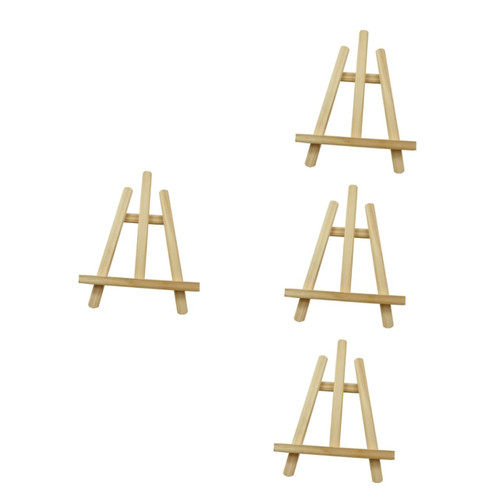 Abaodam 4pcs Tabletop Easels for Painting Small Easel Stand Photo Display Easel Wood Display Stand Easel Table Easel Photo Frame Easel Art Easel Korean Version Small Wooden Frame Bamboo