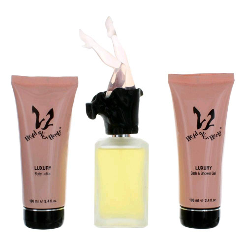 Head Over Heals Head over heels 3 pcs set: 3.9 edt sp + 3.4 bath & shower gel + 3.4 body lotion for women, 3.9 Fl Ounce