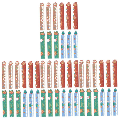 48 Pcs Christmas Magnetic Ruler Wear-Resistant Ruler Household Bendable Ruler School Kids Ruler School Bendable Ruler Adorable Flexible Ruler School Flexible Ruler 15c Cartoon Tool