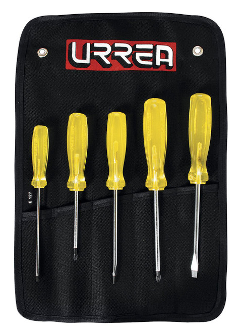 Urrea JBUD01 Amber Handle Screwdriver Set, 5-Piece