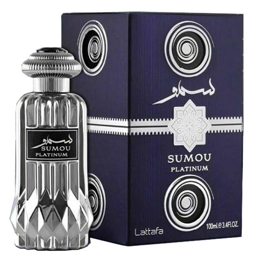 Lattafa Sumou Platinum Eau de Parfum Spray for Unisex, 3.4 Ounce
