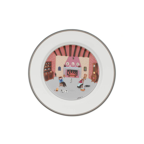 Villeroy & Boch Design Naif Salad Plate #5-By the Fireside, 8.25 in, White/Colorful Villeroy & Boch Design Naif Salad Plate #5-By the Fireside, 8.25 in, White/Colorful