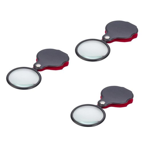 Healeved 15 pcs Folding Pocket Magnifier Magnify Glass Handheld Magnifying loupe Magnifier Magnifying Lens Kids Magnifying Glasses Mini Folding Loupe Child Small
