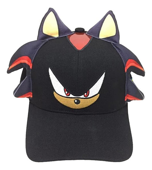 TCB Creations Sonics Shadow Hedgehog Character Adjustable Adult Size Snapback Cap/Hat Multicolor