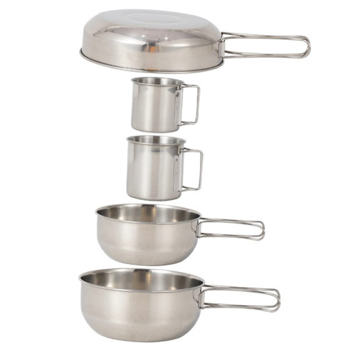 BESPORTBLE Picnic Tools Picnic Cup Barbecue Hiking Pot Camping Pan Portable Cooking Pots Picnic Cookware Camping Cooking Pots Cookware Kit Oven Pans Stainless Steel Tableware Hot Pot Travel