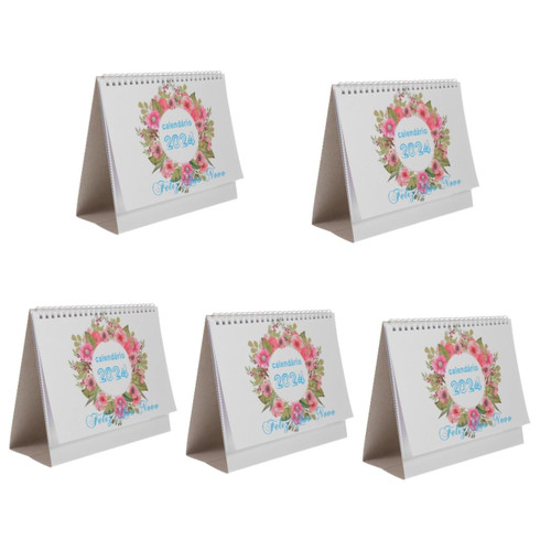 VILLCASE 5pcs 1 Calendar Planning Calender Tabletop Easels for Painting Table Top Easel Tabletop Decor Office Desk Decor Desk Easel Tablescape Decor Desktop Decor Paper Small Schedule