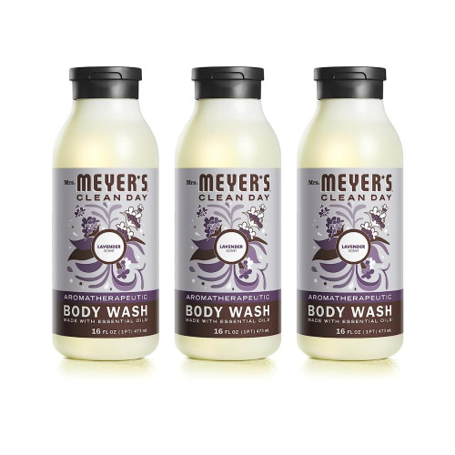 MRS. MEYER'S CLEAN DAY Body Wash, Lavender 16 Fl Oz (Pack of 3)