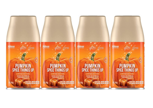 Glade Automatic Spray Air Freshener Refills, 6.2 Ounce Cans (Pumpkin Spice Things Up, 4 Spray Refills) Glade Automatic Spray Air Freshener Refills, 6.2 Ounce Cans (Pumpkin Spice Things Up, 4 Spray Refills)