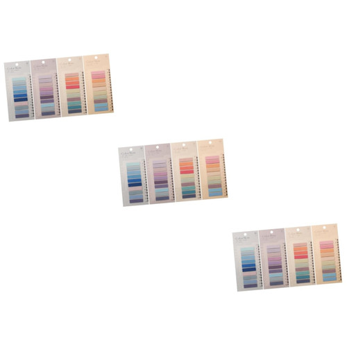 Ciieeo 12 Sets Book Label Colored Sticky Notes Colored Labels Color Books Colored Tabs Colorful Sticky Notes Book Page Markers Sticky Tabs Page Index Tabs Student Use Retro Color The Pet