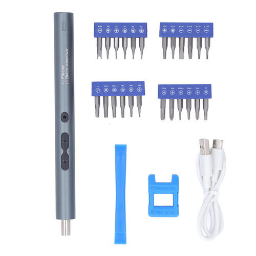 28 in 1 Electric Screwdriver Kit, USB Charging Precise Screwdriver Tool, Cordless Mini PowerScrewdriver Set, Rechargeable Repair Tools Kit for Cell Phone Computer Repair