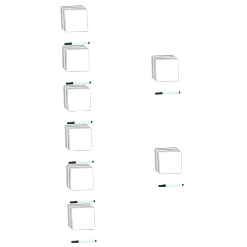 VILLCASE 96 Pcs Repeatedly Erase The Whiteboard Removable Translucent Dry Erase Whiteboard Stickers Dry Erase Vinyl Refrigerator Decal Reusable Whiteboard Stickers PVC Office Mirror Table