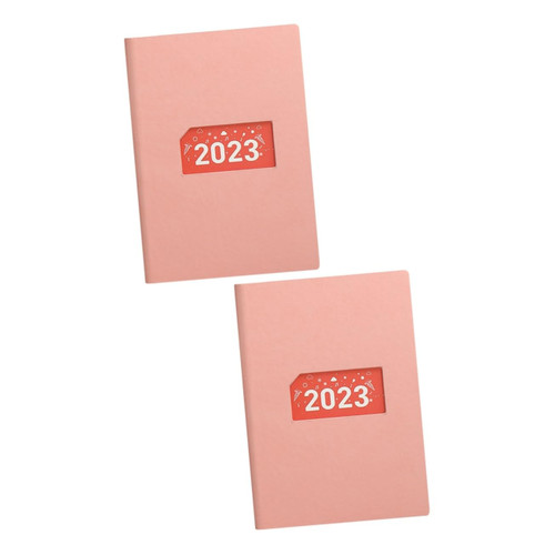 Ciieeo 2pcs notebook calendar agenda notepad portable notepad yearly schedule notepad multi-function notepad 2023 yearly notepad monthly planner notepad paper pocket student diary