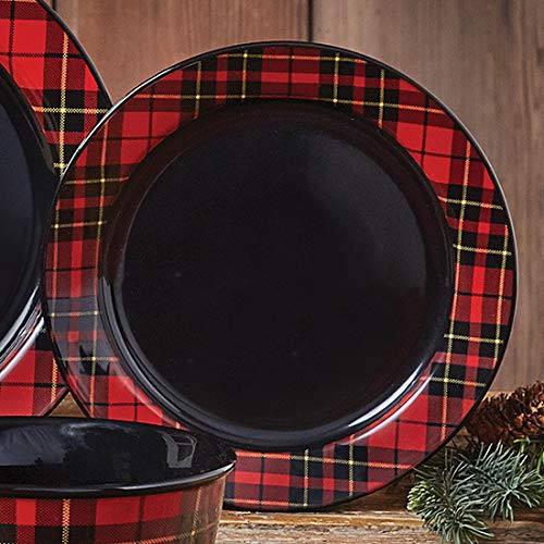 Black Forest Decor Lumberjack Plaid Salad Plate