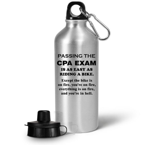 Gifts for CPA Water Bottle Tumbler - Certified Public Accountant Chartered Accountancy Exam Passer Congratulations Accounting Office Funny Cute Gag Appreciation Idea - Passing CPA Exam Easy on Fire
