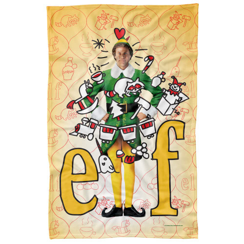 LOGOVISION Elf Blanket, 36"x58", Buddy Doodles, Fleece Blanket