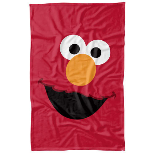LOGOVISION Sesame Street Elmo Face Officially Licensed Fleece Blanket 36" x 58"