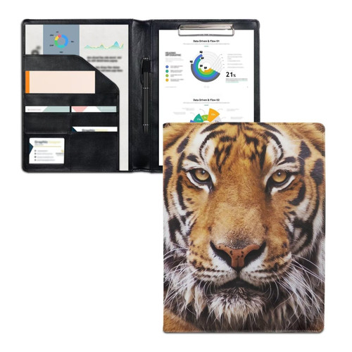 FOR U DESIGNS Tiger Print Padfolio Business, Resume Portfolio Folder, Leather Interview Portfolio Business Portfolio Organizer with Legal Pad Folder Clipboard, Interview Folder FOR U DESIGNS Tiger Print Padfolio Business, Resume Portfolio Folder, Leather Interview Portfolio Business Portfolio Organizer with Legal Pad Folder Clipboard, Interview Folder