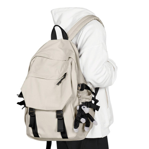 Casual Daypack Large upgraded version College Laptop Backpack for Men Women Water Resistant Lightweight School Bag Travel Rucksack for Sports High School Middle Bookbag for girls Size L(Khaki)