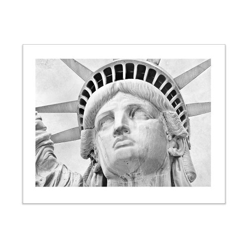 Statue Of Liberty NYC Black and White 8x10 Inch Urban Photographic Print Matted to 11x14