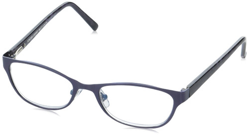 Foster Grant Charlsie Multifocus Reading Glasses, Satin Navy/Transparent, 1.5 x