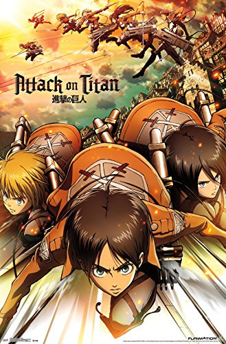 Trends International Attack On Titan Cartoon Attack Wall Poster 22.375" x 34"